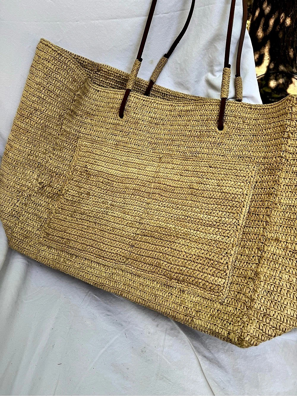 Sezane Woven Tote in Brown Like New - Picture 4 of 7